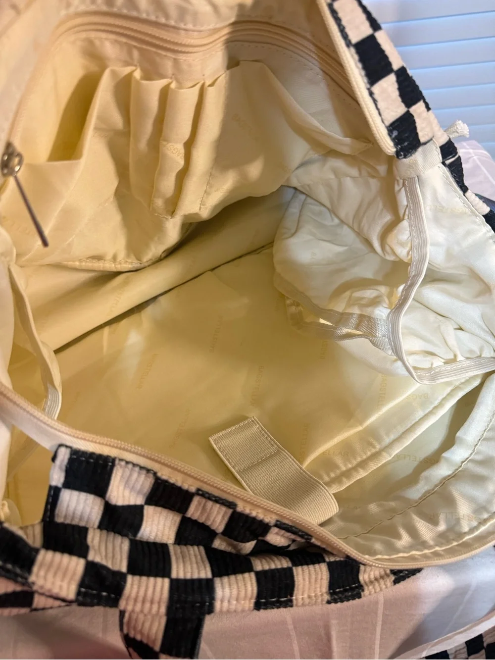 BAGSTELLAR Black & White Checkered Laptop/Shouler Bag